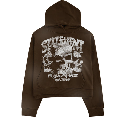 skull hoodie (brown) - Statement