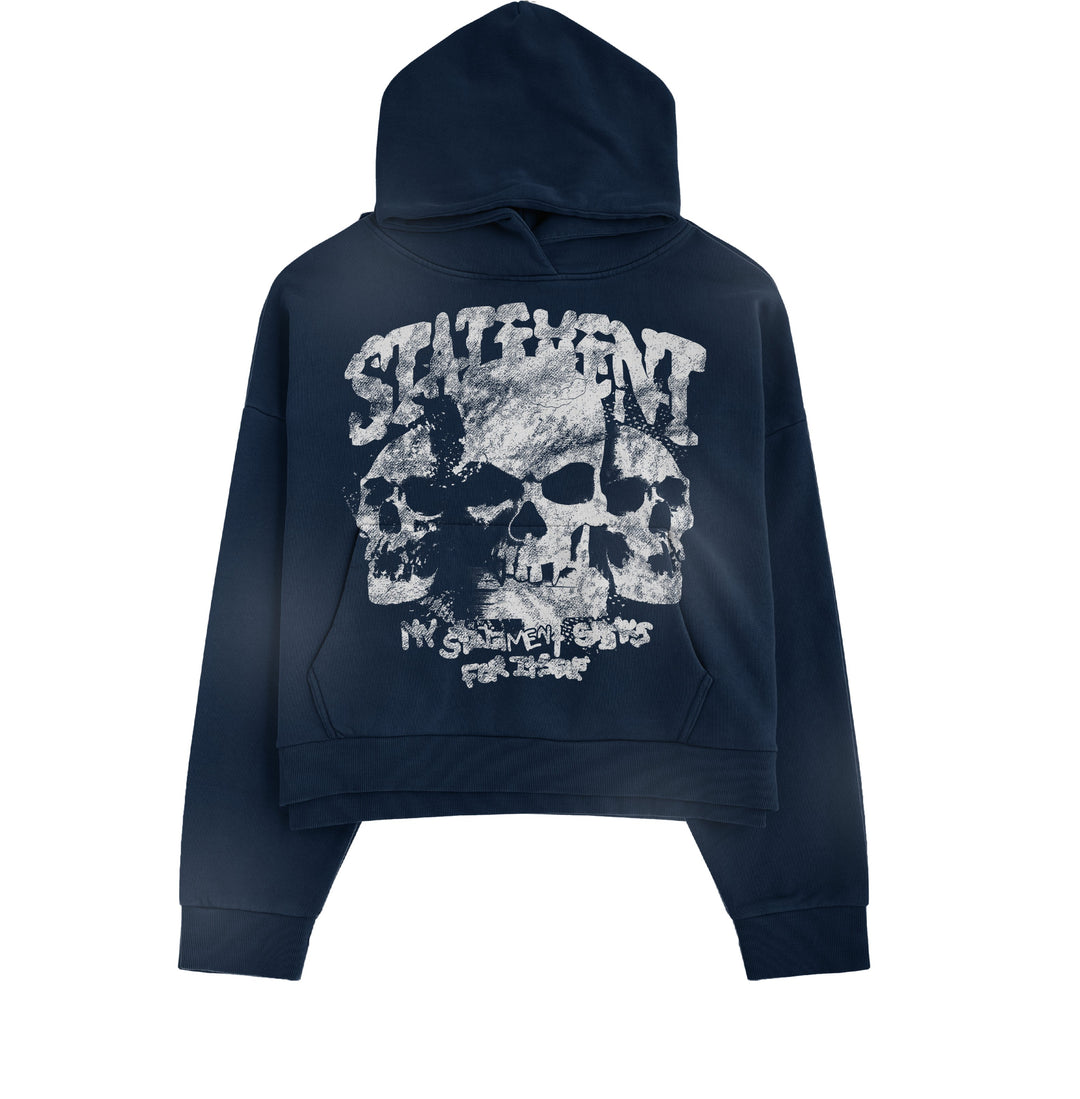 skull hoodie (navy) - Statement